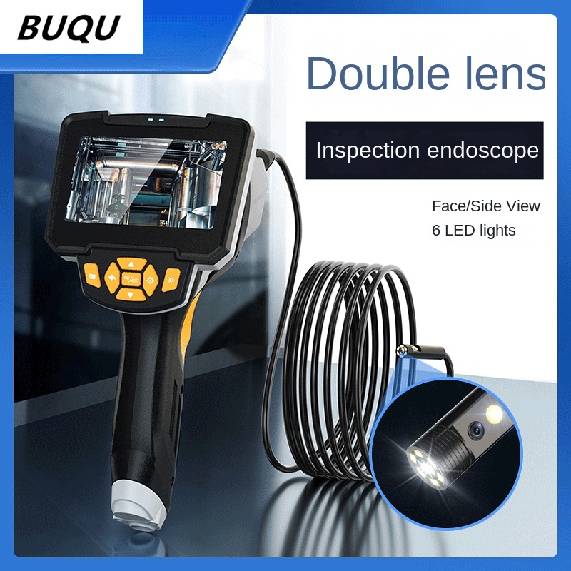Dual Lens Endoscope Camera Handheld with 4.3" Screen Borescope Camera Rigid Endoscopic Camera Engine