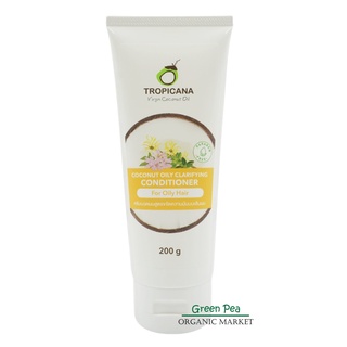 Tropicana ครีมนวดผม สำหรับผมมัน 200g. สูตรขจัดความมันบนเส้นผม COCONUT OILY CLARIFYING CONDITIONER FOR OILY HAIR