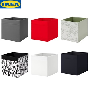 IKEA DRÖNA เดรินน่า กล่องผ้า ขนาด 33x38x33 ซม. ให้สัมผัสนุ่มคล้ายกำมะหยี่ มีมือจับ สะดวกในการดึงและยกกล่อง