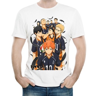 เสื้อยืดโอเวอร์ไซส์Haikyuu T เสื้อบุรุษแฟชั่นแขนสั้น Anime Shoyo Hinata เสื้อยืด Hot บุคลิกภาพ teeS-3XL