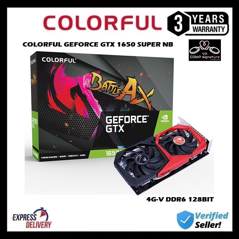 Geforce GTX 1650 SUPER NB 4G-V DDR6 128BIT การ์ดกราฟิก GTX1650 SUPER