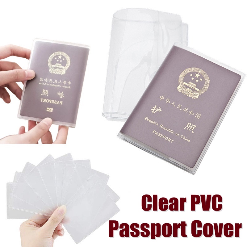 กระเป๋าใส่หนังสือเดินทาง PVC แบบใส กันน้ํา สําหรับใส่บัตรเครดิต