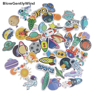 Blowgentlywind สติกเกอร์ ลายการ์ตูนดาวเคราะห์อวกาศ สําหรับติดตกแต่งแล็ปท็อป กระเป๋าเดินทาง กีตาร์ สเก็ตบอร์ด 50 ชิ้น