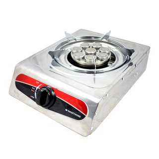 เตาแก๊สสแตนเลสหัวเทอร์โบ SMARTHOME Single Turbo Gas Stove รุ่น SM-GA1H-08 รับประกัน3ปี