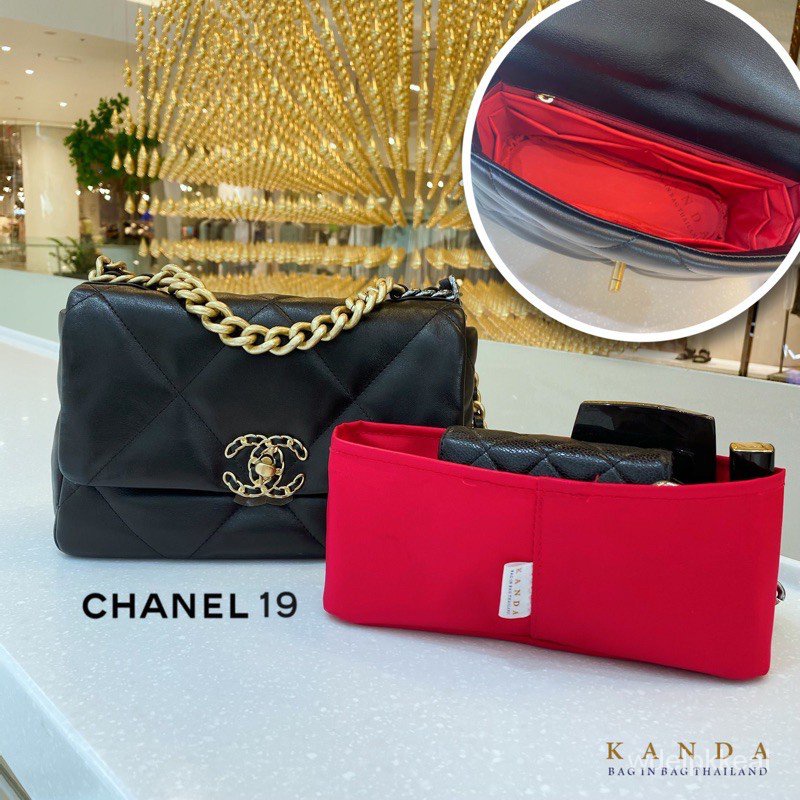 ใหม่ที่จัดระเบียบกระเป๋า Chanel 19 ทุกไซส์ 26 30 36 พร้อมส่ง ที่จัดทรงกระเป๋า kanda bag in bag thailand ที่จัดทรง
