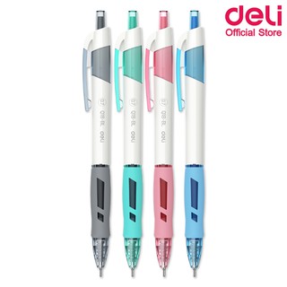 Deli Q18 Ballpoint Pen Mini Tip 0.7mm ปากกาลูกลื่นแบบกด ขนาดเส้น 0.7mm (คละสี 1 แท่ง) ปากกา ปากกาลูกลื่น เครื่องเขียน