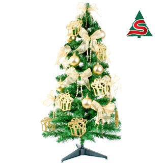 ต้นคริสต์มาสตกแต่งกล่องของขวัญกากเพชร ต้นคริสมาส ขนาด 3 ฟุต Christmas Tree 3F