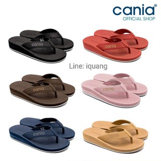 รองเท้าแตะหญิง หูหนีบ CANIA คาเนีย CW11379 กรม​ ดำ​ น้ำตาล​ อิฐแดง​ 36-39​ พร้อม​ส่ง​