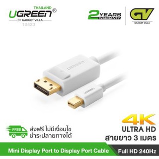 UGREEN รุ่น 10476/10423 Mini DP to DP Cable Mini Displayport Thunderbolt to Displayport Male Cable