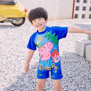 ชุดว่ายน้ำเด็ก Peppa (2 ชิ้น ชุด +หมวก)