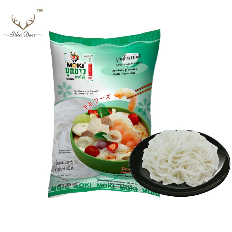 MOKI บุกเส้นกลม 2000กรัม (FK0011-1) เส้นบุก ไม่มีแป้ง บุกเส้น บุกเพื่อสุขภาพ คีโต คลีน เจ keto Konja