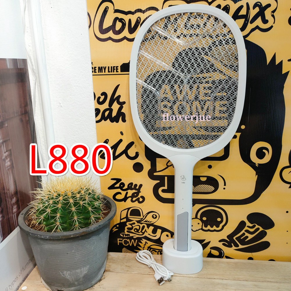 ไม้ตียุง L880 มีไฟล่อยุง ช็อตยุงไฟฟ้า USB ตียุงอัตโนมัติ  2in1​ ตั้งล่อยุงได้ มีแสงUV รุ่นอื่นอ่านลายละเอียดเพิ่มเติม