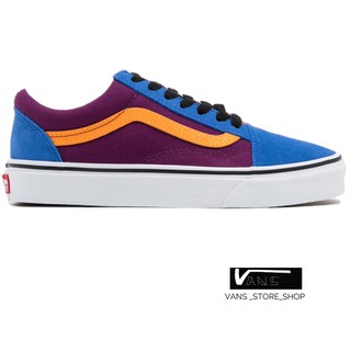 VANS OLD SKOOL TRAINERS GRAPE JUICE BRIGHT MARIGOLD SNEAKERS สินค้ามีประกันแท้