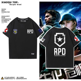 [COD]Resident Evil เสื้อยืด บริษัท ร่มชาย โลโก้ร่มฤดูร้อนนักเรียนชายและหญิงเสื้อครึ่งแขนผ้าฝ้ายS-5XL