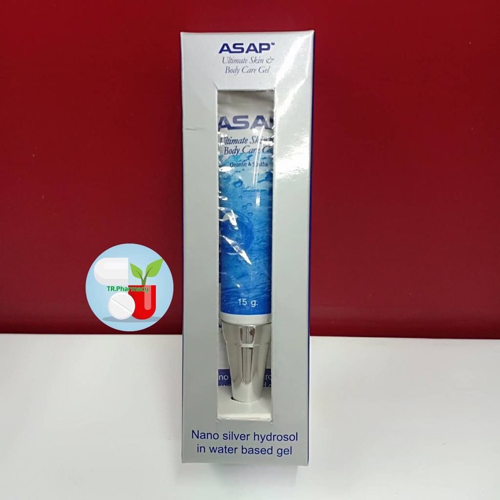 ASAP15g silver nano gel Exp.08/25 (รุ่นไม่มีกล่อง)​ เจลลดการอักเสบทุกชนิดฆ่าเชื้อโรคผิวหนังปลอดภัยสำ