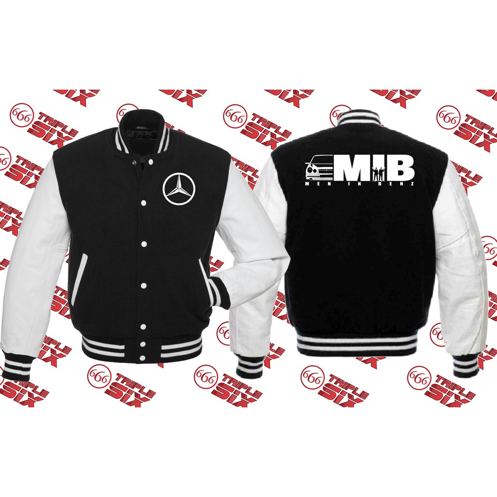 เสื้อแจ็คเก็ตเบสบอล MIB Mens Varsity ใน Benz Mercedes Benz