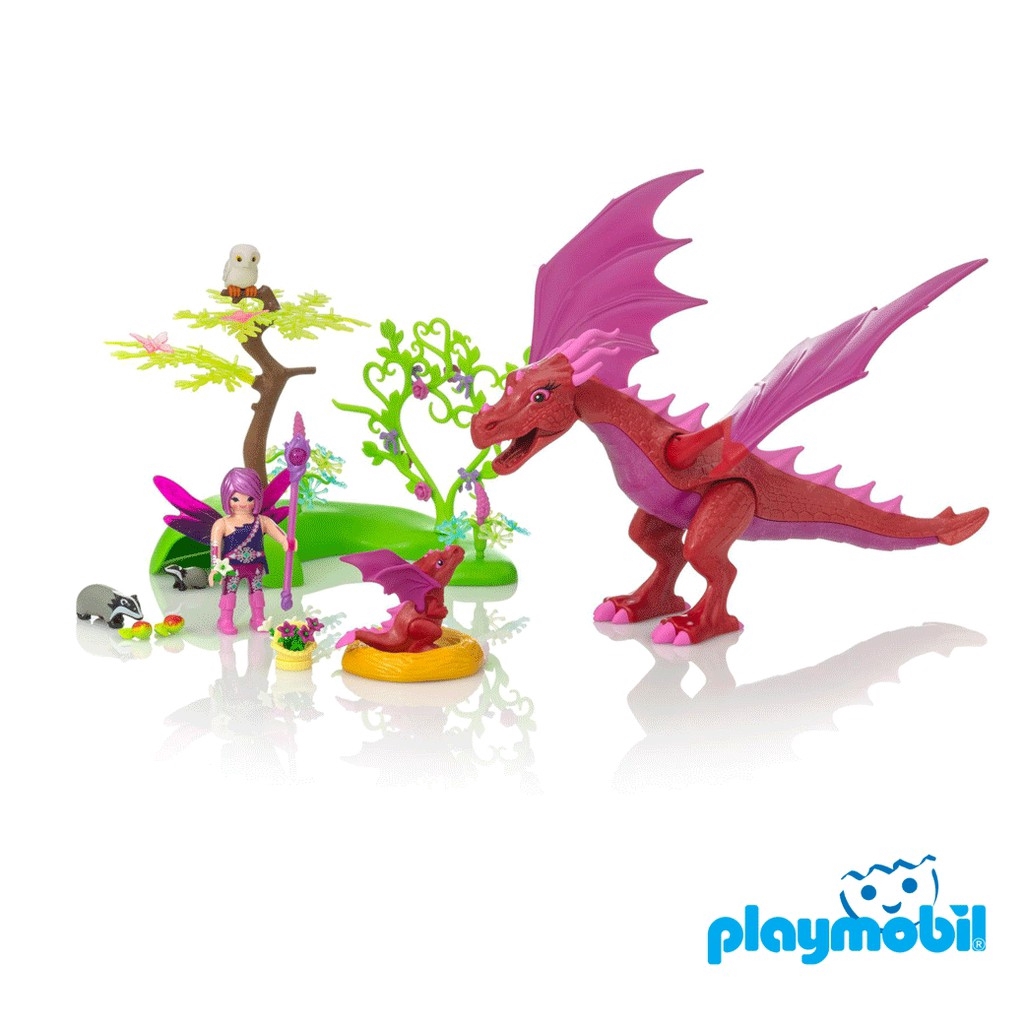 playmobil friendly dragon with baby