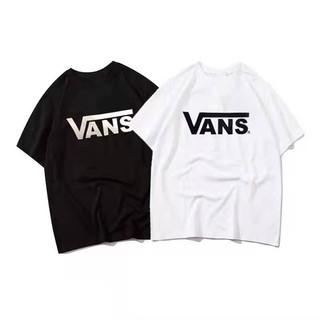 Simple Vans Cotton Tshirt Classic Logo Trending Tees Unisex Vans Tshirt for men Womenเสื้อยืด