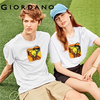 Giordano Men Women T-Shirts Couple Tshirt BOBO Series Tshirt