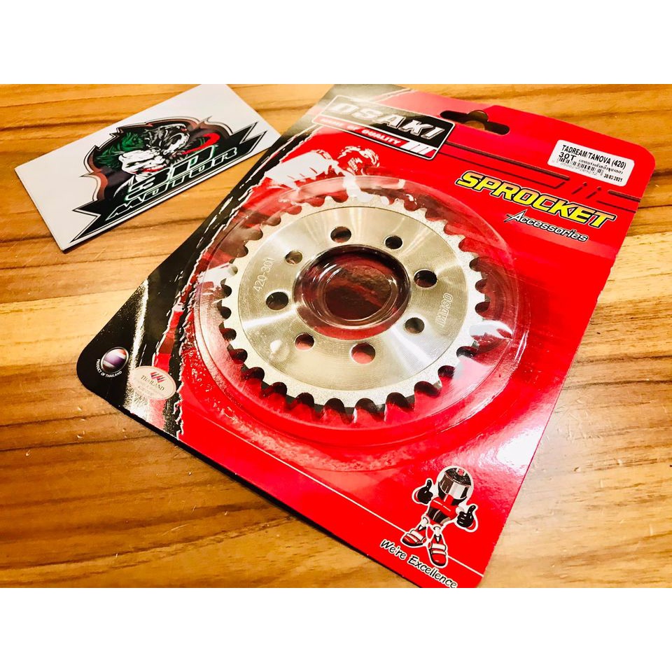 OSAKI สเตอร์กลึง DREAM NOVA 30 ฟัน 420 สเตอร์หลัง เลส W100 เก่า W110S DASH TENA LS BEAT SONIC สเตอร์เลส OSAKI แท้