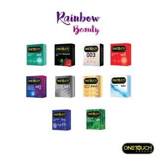 ไม่ระบุชื่อสินค้า!! ONETOUCH Condom ถุงยางอนามัย วันทัช ผิวเรียบ บาง ขนาด49-56 มม. กล่องละ 3ชิ้น/กล่อง