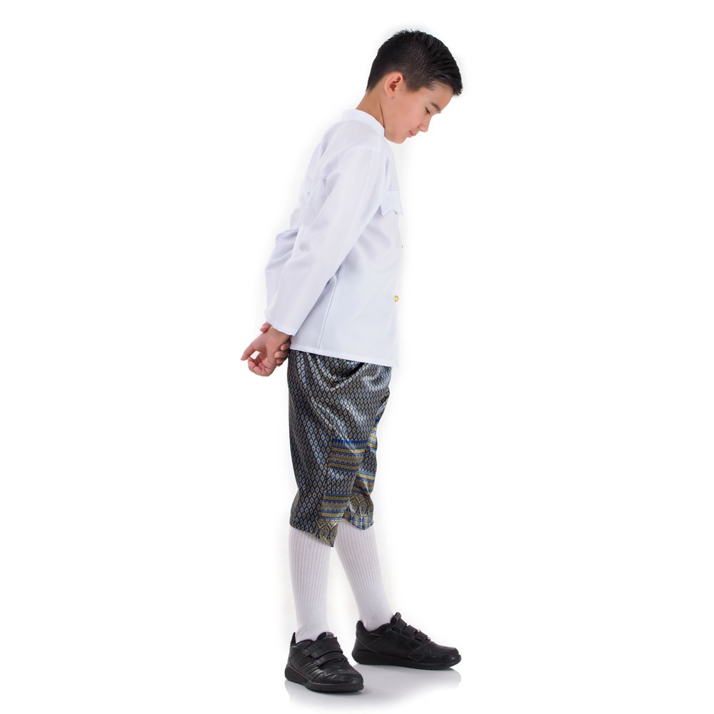 ชุดไทยเด็กอ้วนผู้ชาย ชุดไทยเด็กผู้ชาย ชุดพี่หมื่นเด็ก ชุดราชปะแตนเด็ก ชุดลอยกระทงเด็กชาย - รูปที่ 4