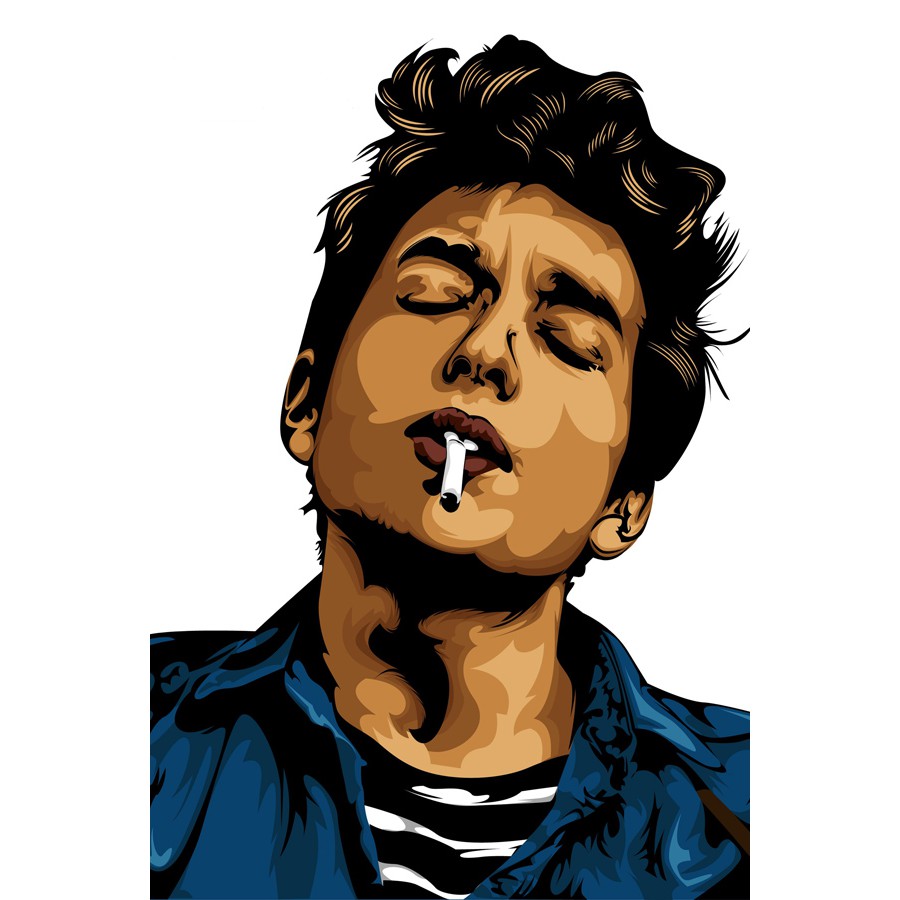 โปสเตอร์ Bob Dylan บ็อบ ดิลลัน Folk Music Poster รูปภาพติดห้อง ตกแต่งผนัง โปสเตอร์วงดนตรี โปสเตอร์ติ