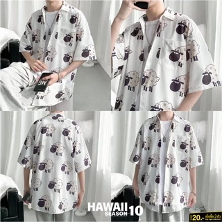 [ลดล้างสต๊อก] เสื้อฮาวาย เสื้อไปทะเล เสื้อฮาวายผู้ชาย เสื้อวินเทจ ผ้าใส่สบาย ไม่ร้อน เสื้อสงกรานต์ เสื้อเชิ้ตแขนสั้น