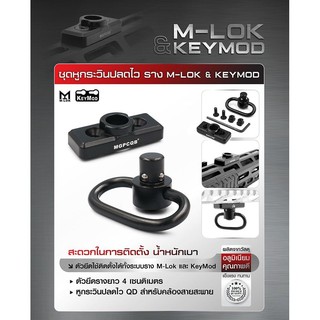 ชุดหูกระวินปลดไว ราง M-Lok &amp; Keymod