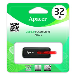 Apacer AH326 USB2.0 แฟลชไดร์ฟ 32GB สีดำ (Apacer AP32GAH326B-1)