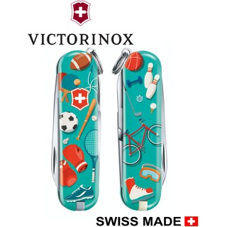 [สกรีนลายไม่เรียบ]มีดพับ Victorinox รุ่น Classic SD Limited Edition 2020,Sports World (0.6223.L2010)