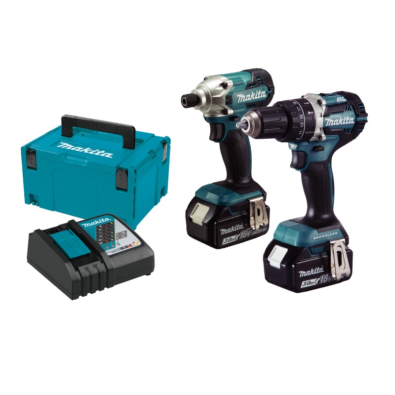 [คอมโบเซ็ต] MAKITA DLX2417J : สว่านกระแทกไร้สาย+ไขควงกระแทกไร้สาย 18V