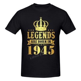 ตํานานเกิดในปี 1945 77 ปีสําหรับวันเกิดครบรอบ 77 ปีเสื้อยืดของขวัญฮาราจูกุเสื้อยืดแขนสั้นกราฟิก nd#
