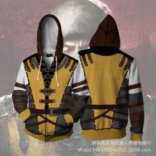 New Game Mortal Kombat 11 Cosplay Costumes Scorpion Cotton Sweatshirt Hoodies Jackets Coat Hooded Sweater Sportswear Top