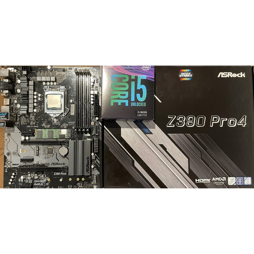 cpu i5-9600k + asrock z390 pro4 (มือสอง)