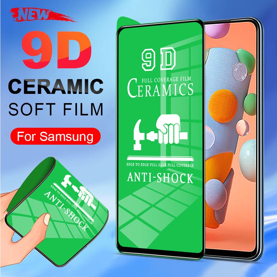 ฟิล์มเซรามิค แบบนิ่ม ป้องกันหน้าจอ แบบเต็ม สําหรับ Samsung Galaxy A55 A35 A15 A25 A05 A04 A14 A24 A54 A34 A13 S20 FE Note 10 Lite A71 A72 A73 A22 A32 A02s A12 A21s A20e A20s A03s A50s A50 A30 A31 A33 A30s A20 A10 A10s A70 A70s A11 A51 A52s A53 A04e