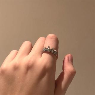 Silver Crystal Ring New Fashion Hot Crown Ring Jewelry Sparkling Elegant