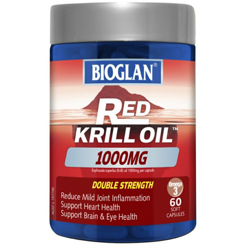 Bioglan red krill oil 1000mg 60 soft gels exp 11/2023