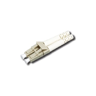 Link UF-0002D LC Duplex Multimode, Lvory, Zirconia Fiber Optic Connector, Beige Boot 0.9 mm, 3.0 mm diameter Cable