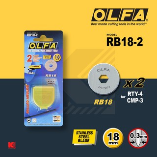 ใบคัตเตอร์ OLFA รุ่น RB18-2 (ใช้กับ RTY-4 หรือ CMP-3)