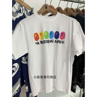 HH Spot Bape Color Ape Head Adult Fashion Short Sleeve คอกลม