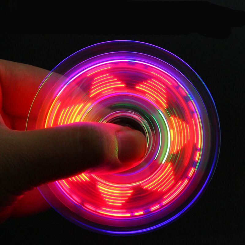 Novelty Multiple Changes LED Fidget Spinner Luminous Hand  Spinners Glow in D - รูปที่ 2