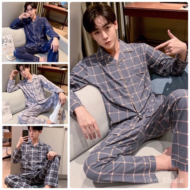 ชุดนอนผู้ชาย ผ้าคอตตอน แขนยาวขายาว L-XXXL (TSS_04)