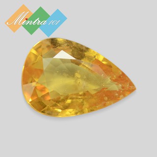 พลอยบุษราคัม (Yellow Sapphire)2.25 กะรัต อัญมณีประจำเดือนพฤศจิกายนพร้อมฟรีใบเซอร์ GLC LAB