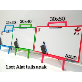 Papan tulis anak,Papan tulis 3 ukuran ,Papan tulis anak dengan penyangga,Papan tulis white board,Papan tulis dengan kaki,Papan tulis satu set