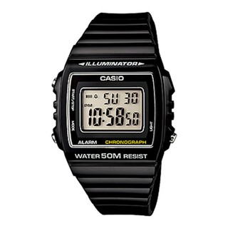 Casio นาฬิกาข้อมือ สายเรซิ่น รุ่น W-215H-1AVDF-สีดำ