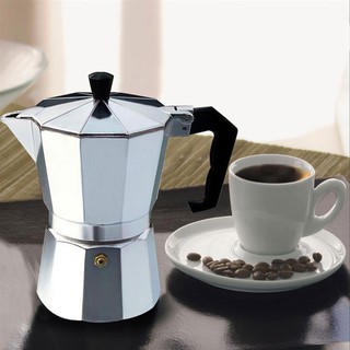 หม้อต้มกาแฟ 100/150/300/450ml moka pot เครื่องชงกาแฟ อลูมิเนียม เครื่องชงกาแฟ กาต้มกาแฟสดแบบพกพา Homec