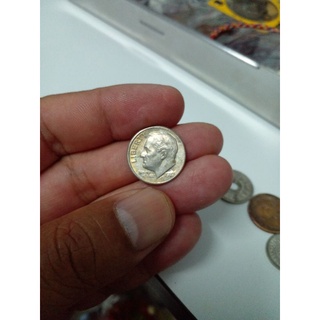 เหรียญอเมริกัน One  Dime ปี 1986 แท้ 100%