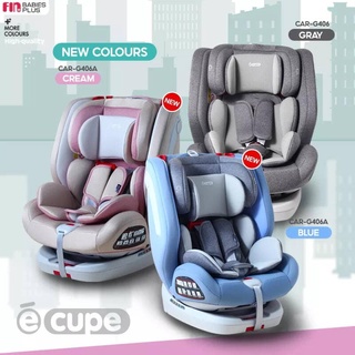 FIN carseat คาร์ซีท e-cupe รุ่น CAR-G406 เบาะติดรถยนต์ หมุนได้360องศา เหมาะสำหรับ 0-12ปี รับน้ำหนักได้ถึง36กก. Carseat