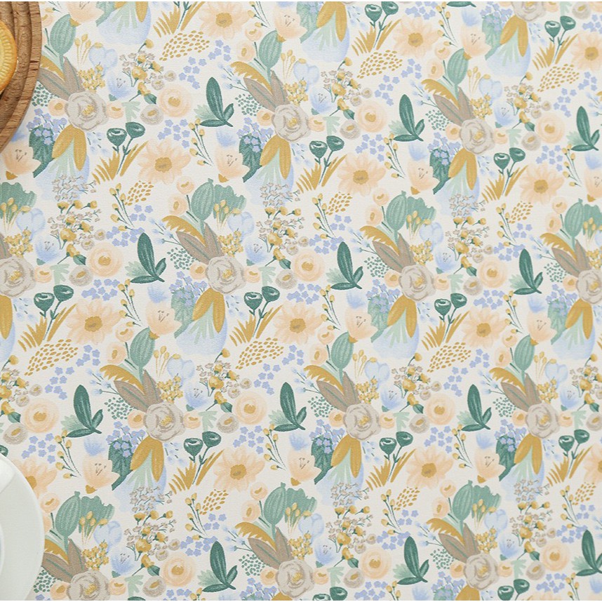 ผ้าคอตตอน 100% ทอทวิล หน้ากว้าง1.6 เมตร ตัดขายเป็นเมตร พิมพ์ลายดอกไม้ ดอกกุหลาบ